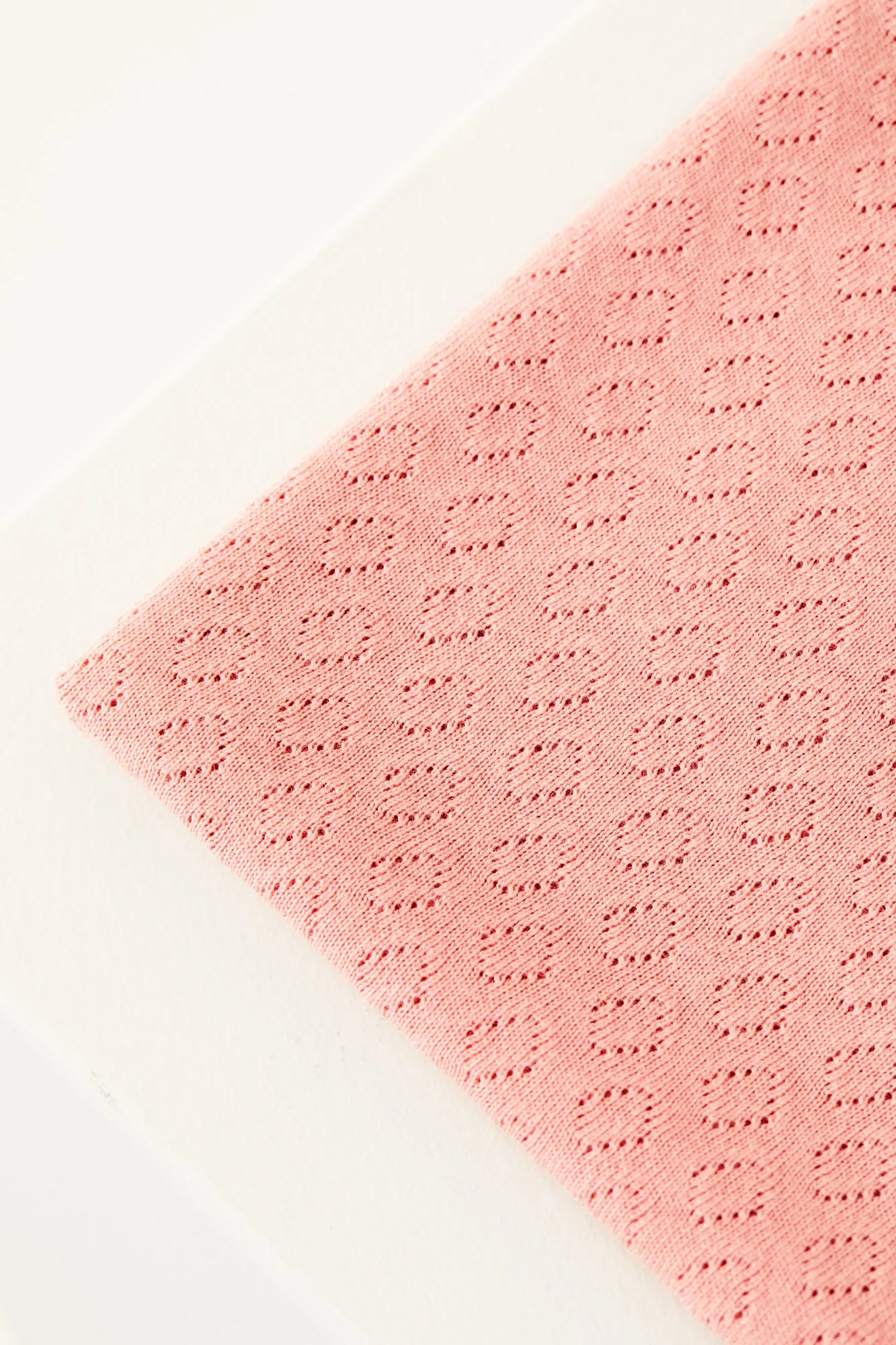 Sweet Peach Organic Gem Pointelle Knit | Mind The Maker | By The Half Yard