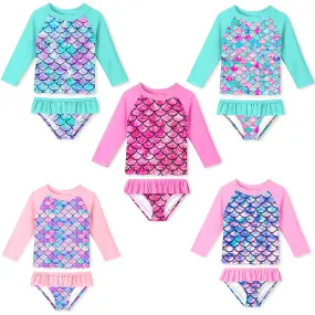 Swimsuit Children's Split  Bikini Long Sleeve Girl's Swimwear