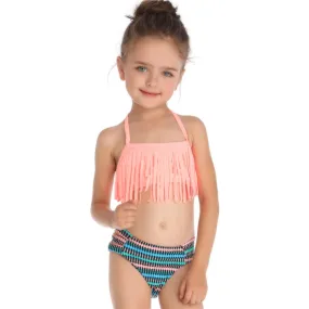 Swimsuit Children's  Tassel Split Girls'  European New Bikini