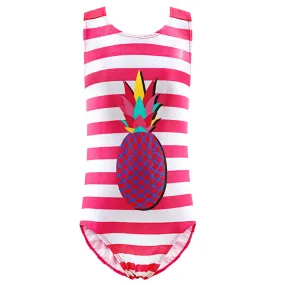 Swimsuit Girls Cute One-Piece  Sweet Pineapple Bronzing Jumpsuit Swimwear