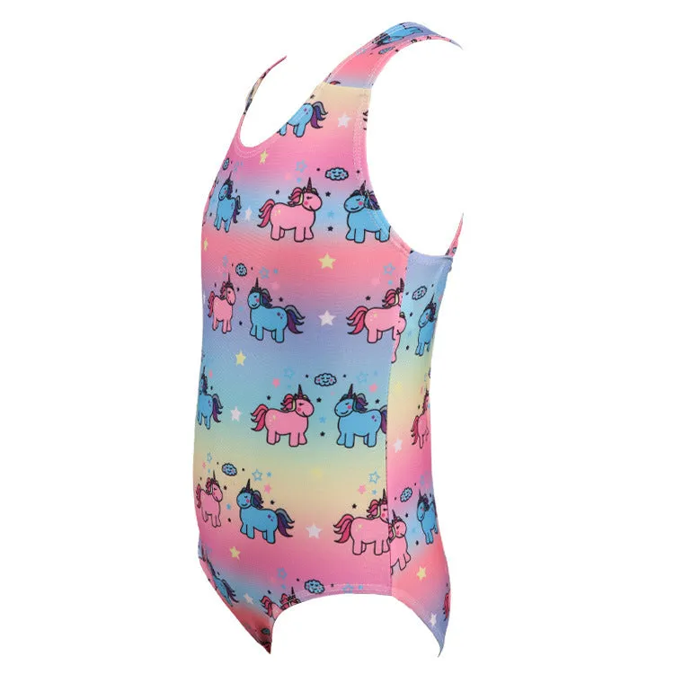 Swimsuit Girl's One-Piece Swimming Suit Unicorn Swimwear