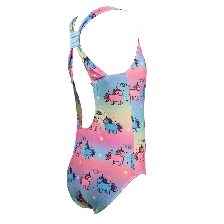 Swimsuit Girl's One-Piece Swimming Suit Unicorn Swimwear