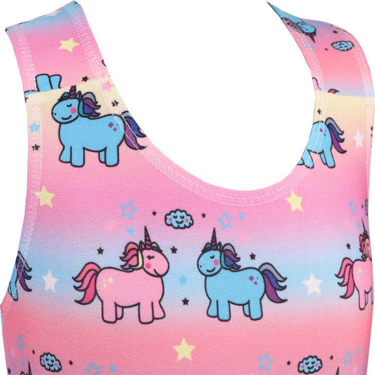 Swimsuit Girl's One-Piece Swimming Suit Unicorn Swimwear