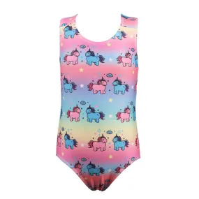 Swimsuit Girl's One-Piece Swimming Suit Unicorn Swimwear