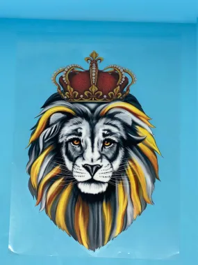 T-shirt Transfer Sheet, "Lion King"  for HEAT PRESSING on garments,T-Shirts, Sweaters, Htv Appliques, Etc.