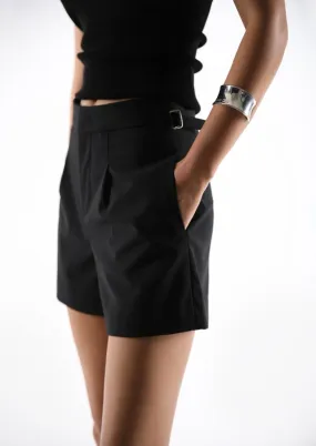 TAB BELT DETAIL TAILORED SHORTS