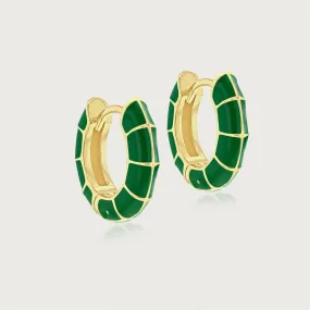 Taffy Enamel Twister Huggie Hoops