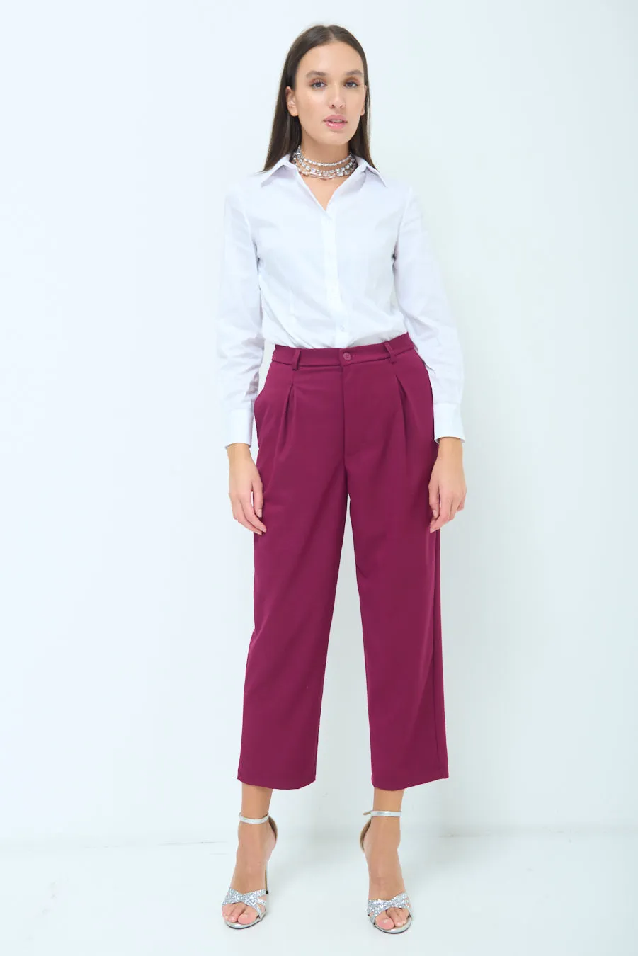 Tailored cropped trousers wholesale