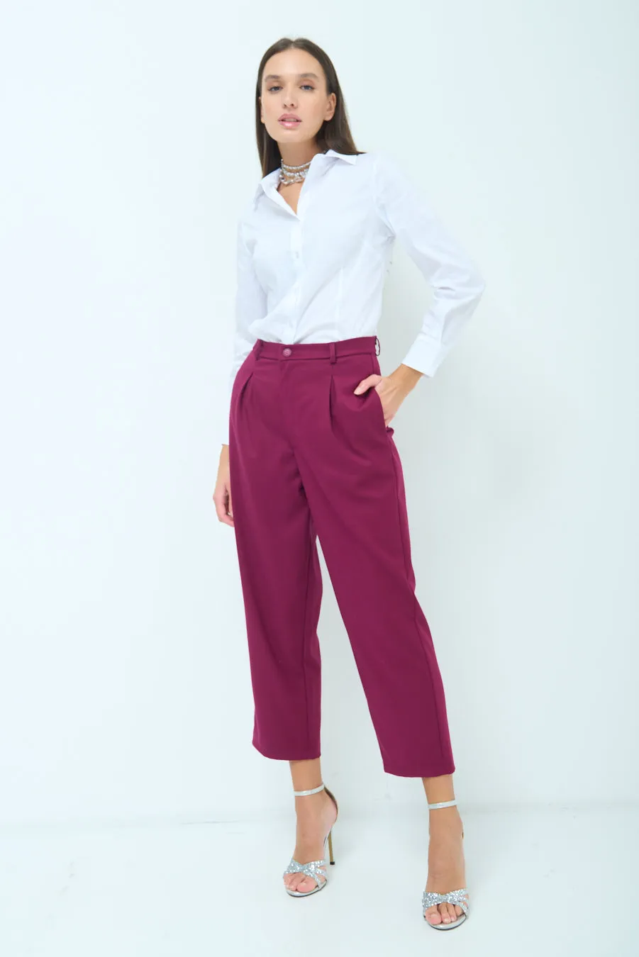 Tailored cropped trousers wholesale