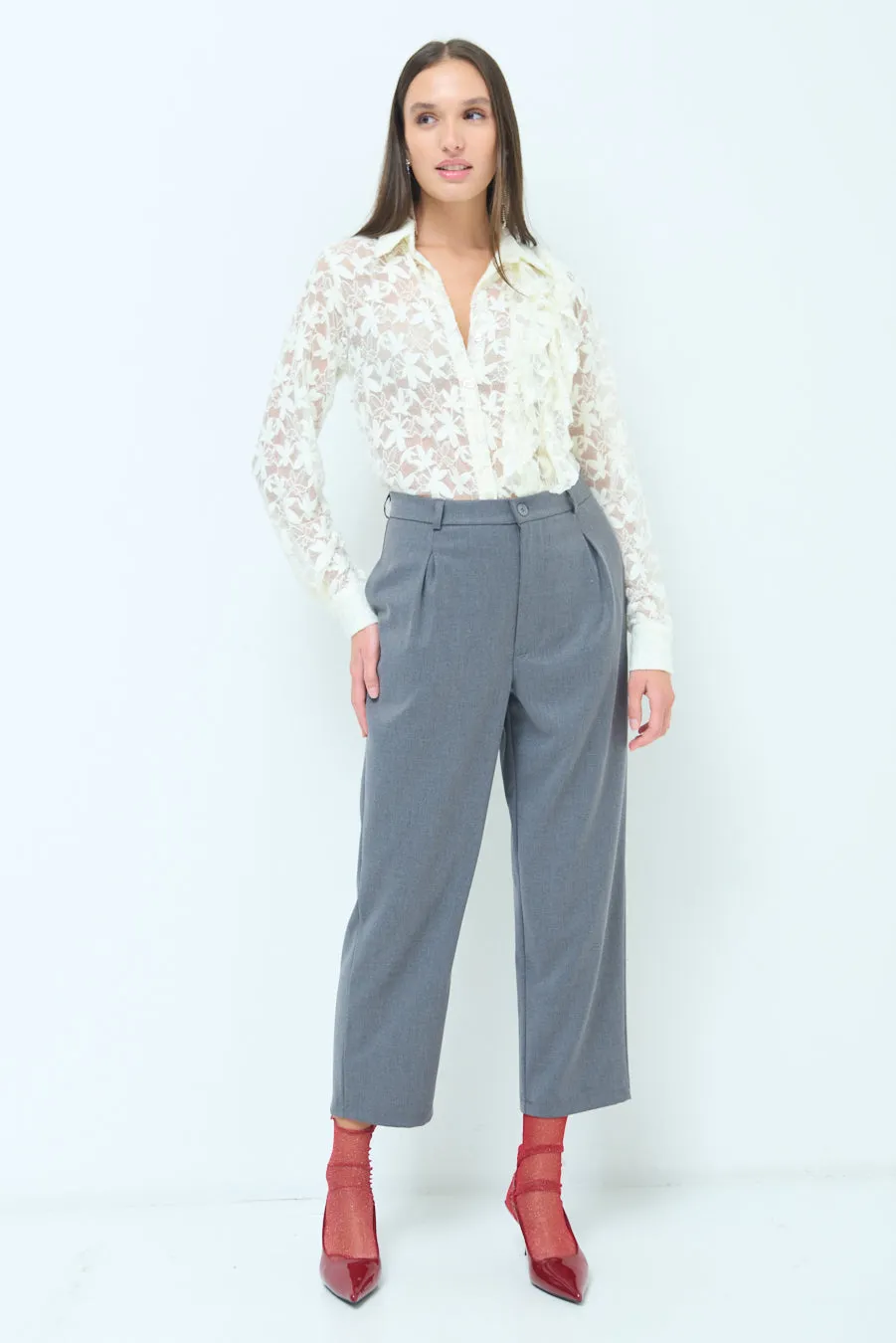 Tailored cropped trousers wholesale