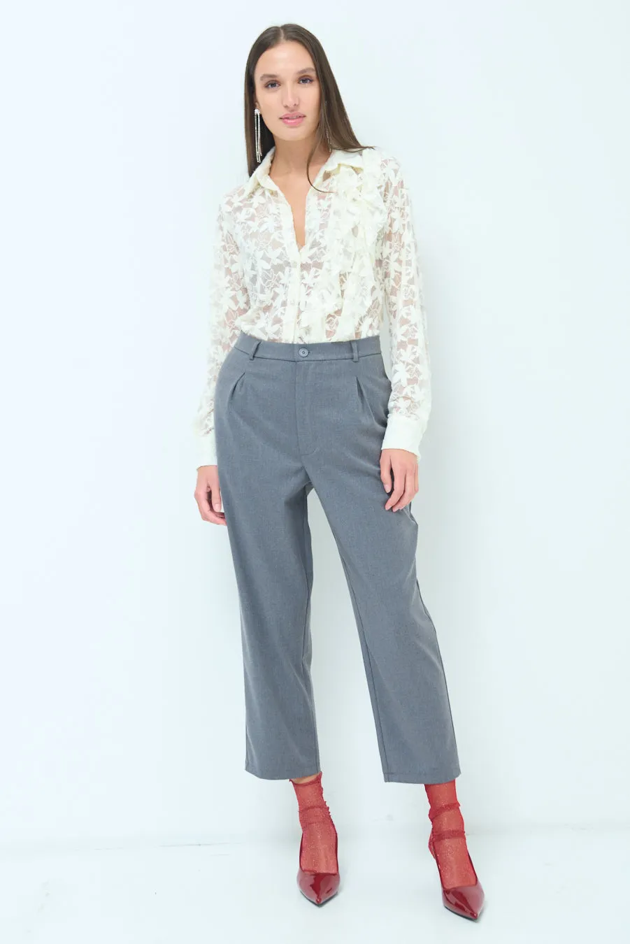 Tailored cropped trousers wholesale