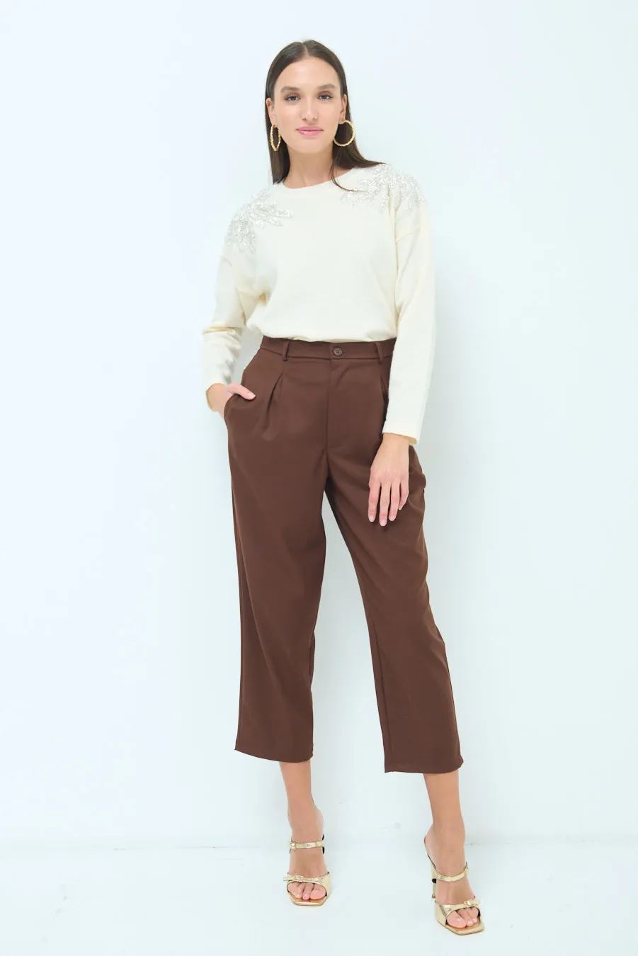 Tailored cropped trousers wholesale