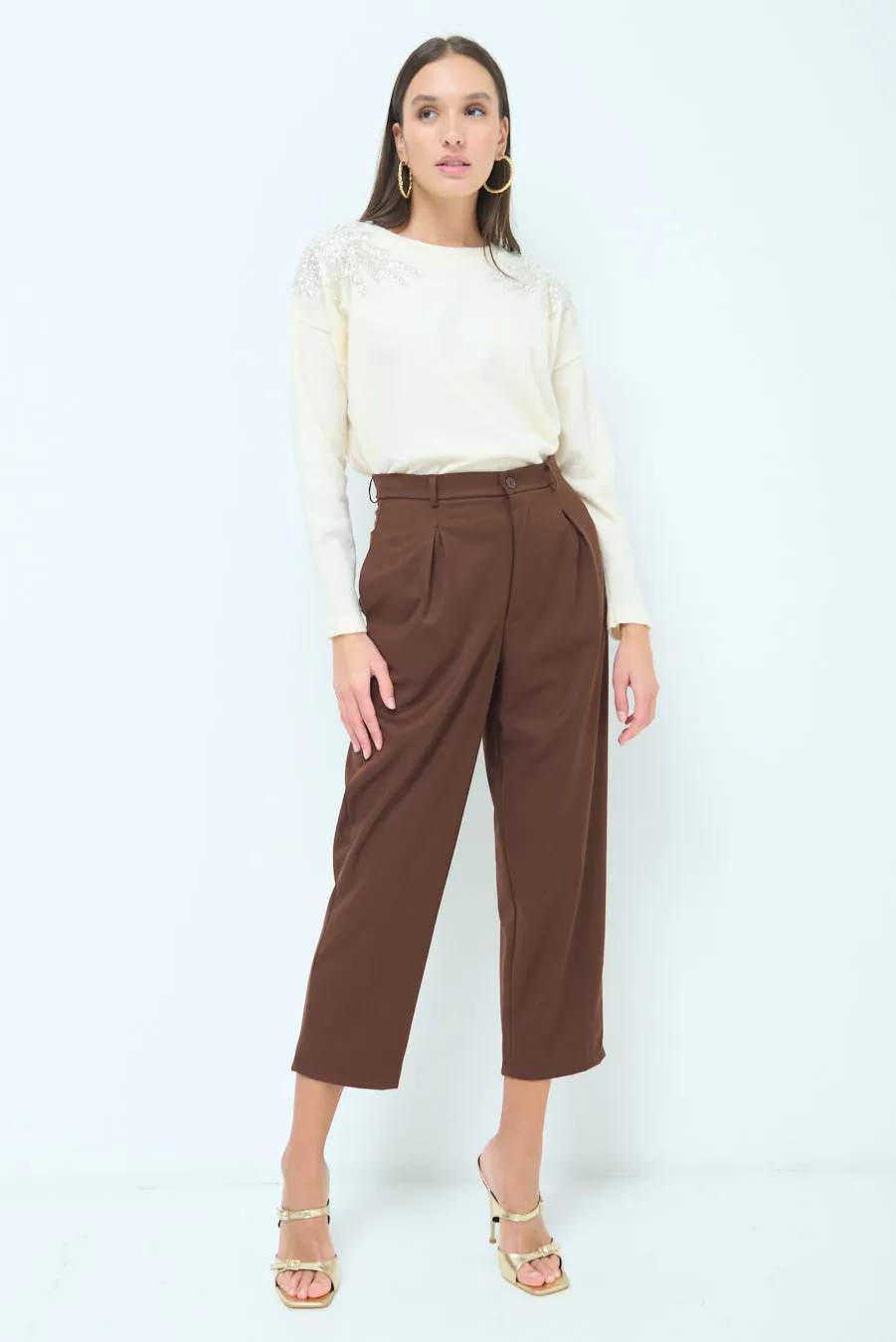 Tailored cropped trousers wholesale