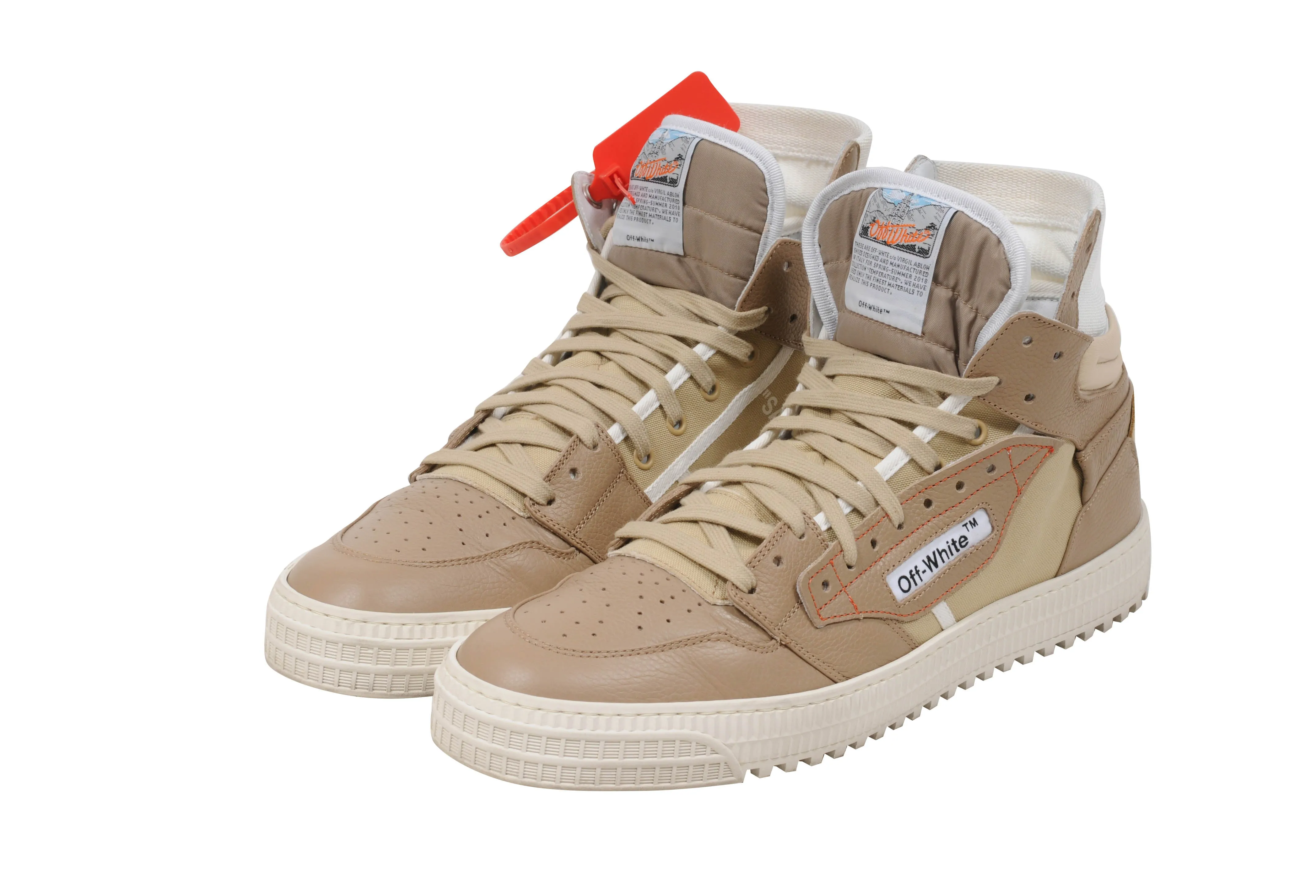 Tan Beige Cream 3.0 Off Court High Top Sneakers