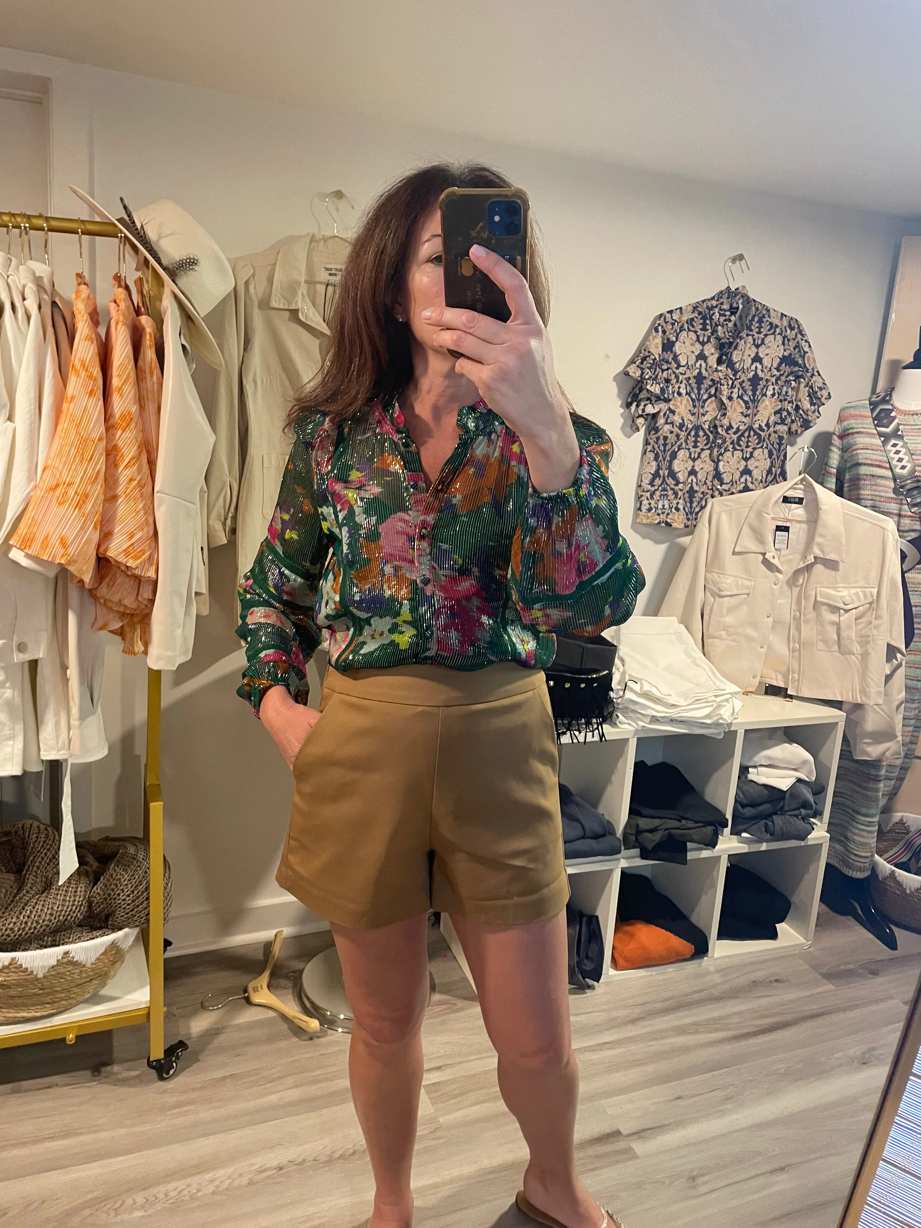 Tan High Waisted Shorts