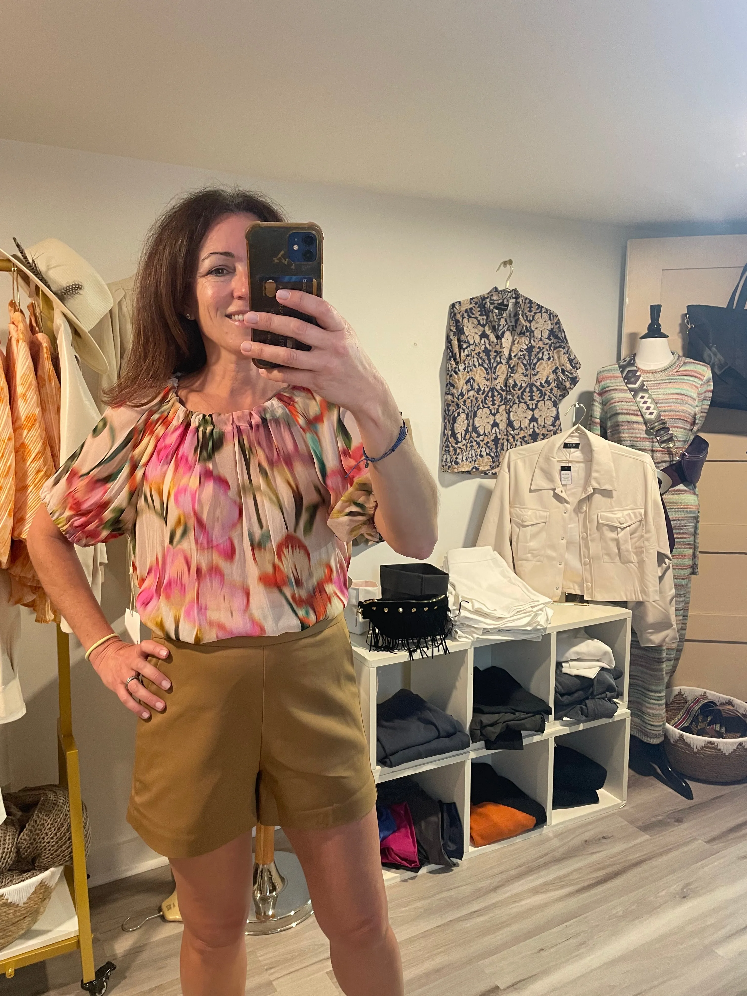Tan High Waisted Shorts