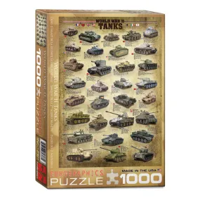 Tanks of WWII Puzzle - 1,000 Pieces