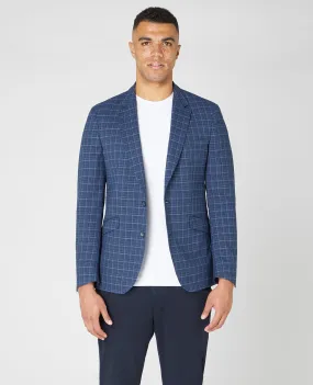 Tapered Fit Wool-Blend Checked Jacket