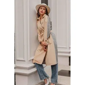 Tarina Contrast Trench Coat
