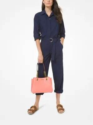Teagan Large Pebbled Leather Shoulder Bag