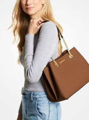 Teagan Large Pebbled Leather Shoulder Bag