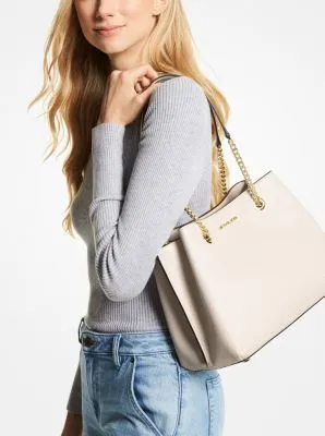 Teagan Large Pebbled Leather Shoulder Bag