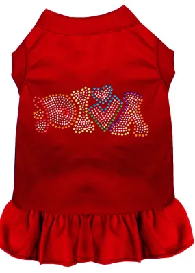 Technicolor Diva Rhinestone Pet Dress Red Xl (16)