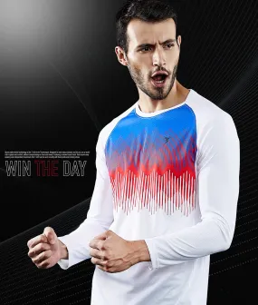 TechnoSport Crew Neck Full Sleeve Sublimation Dry Fit T-Shirt for Men P-470 (White)
