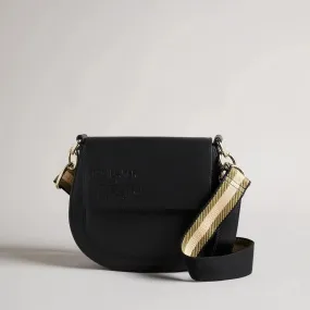 Ted Baker Darcell Branded Satchel Crossbody Bag Black