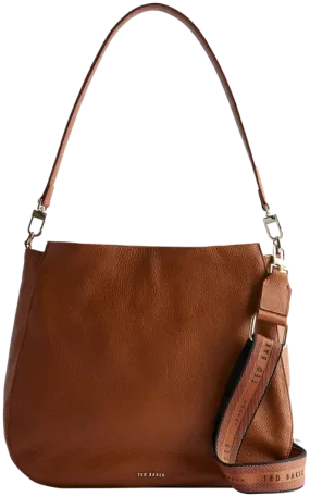Ted Baker Darciel Branded Webbing Hobo Bag | Brown Chocolate