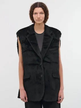 Teddy Blazer Vest (231-517-20005-0099-BLACK)