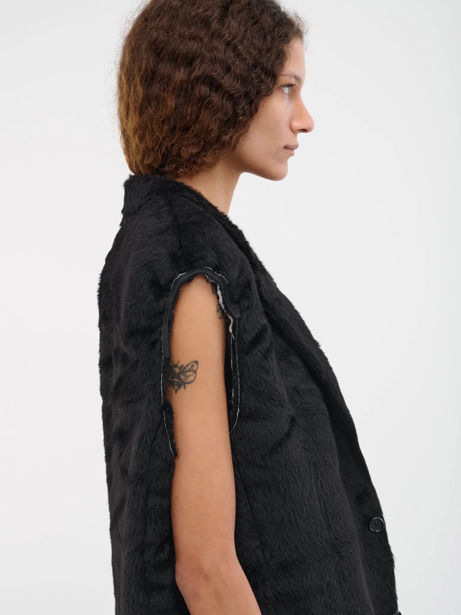 Teddy Blazer Vest (231-517-20005-0099-BLACK)