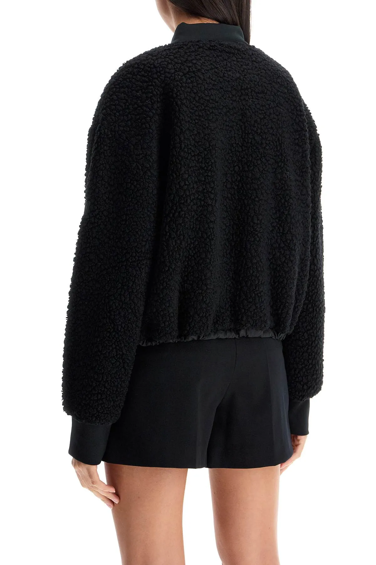teddy bomber jacket for 104220 A24W NERO LIMOUSINE
