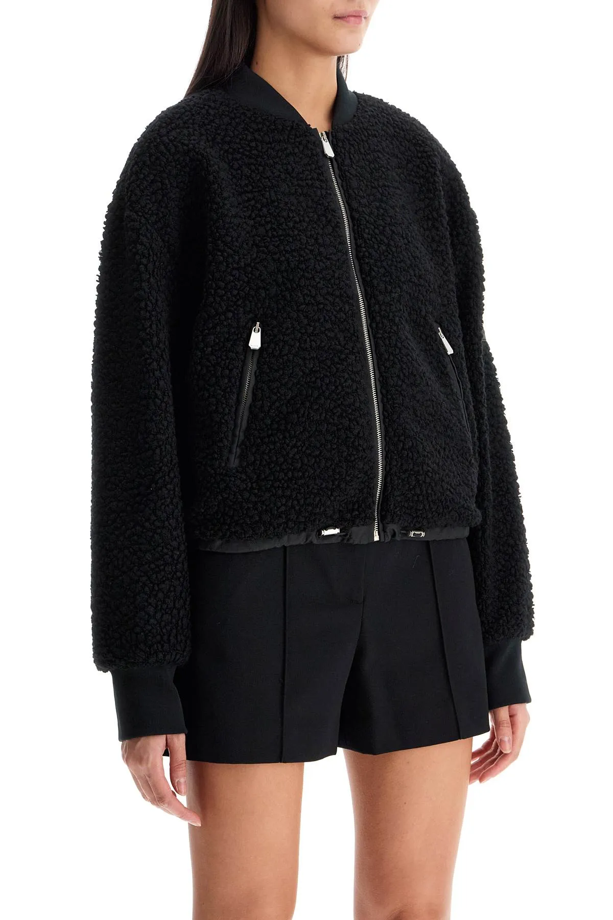 teddy bomber jacket for 104220 A24W NERO LIMOUSINE