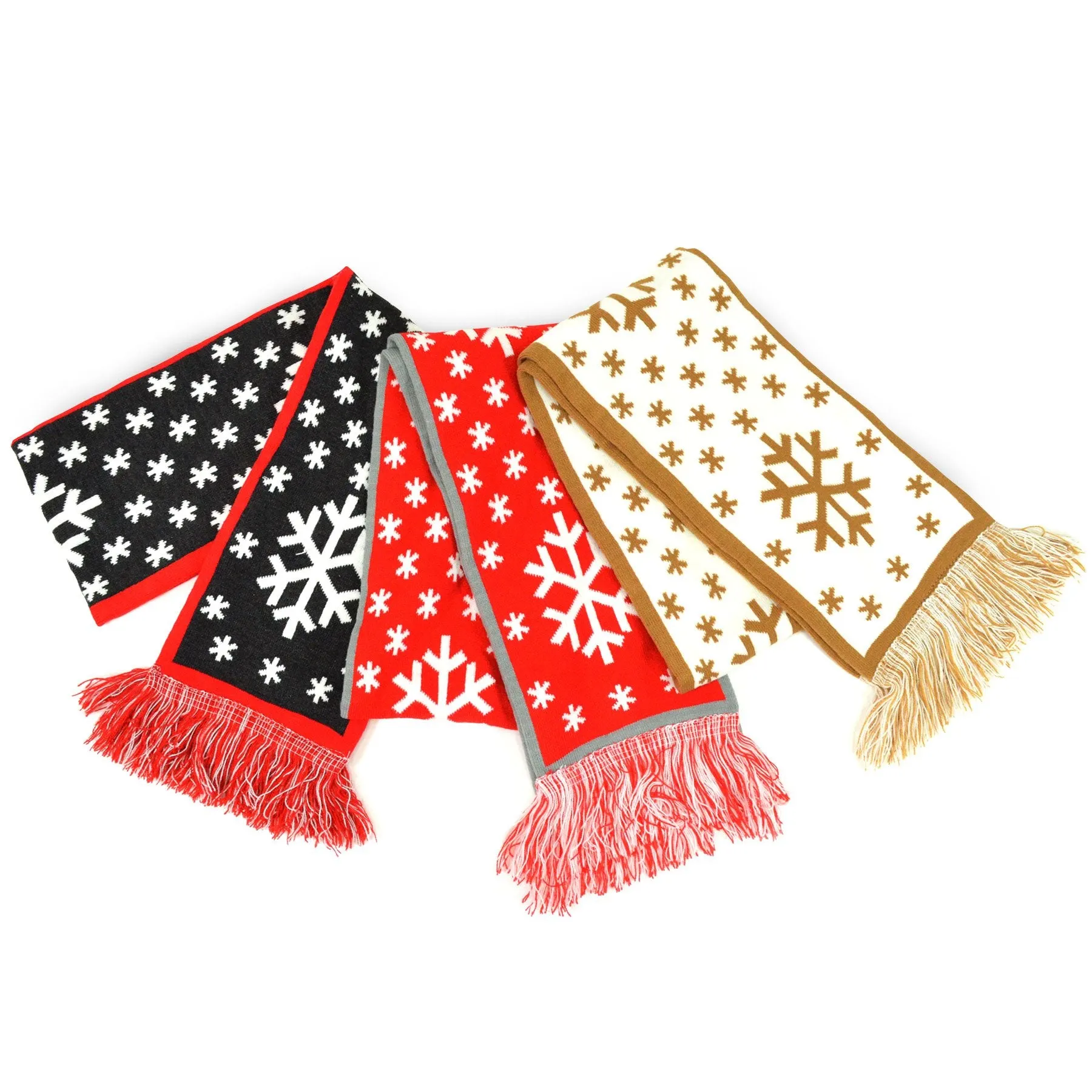 TeeHee Socks Women's Winter Double Layer Acrylic Scarves 3-Pack (12270)