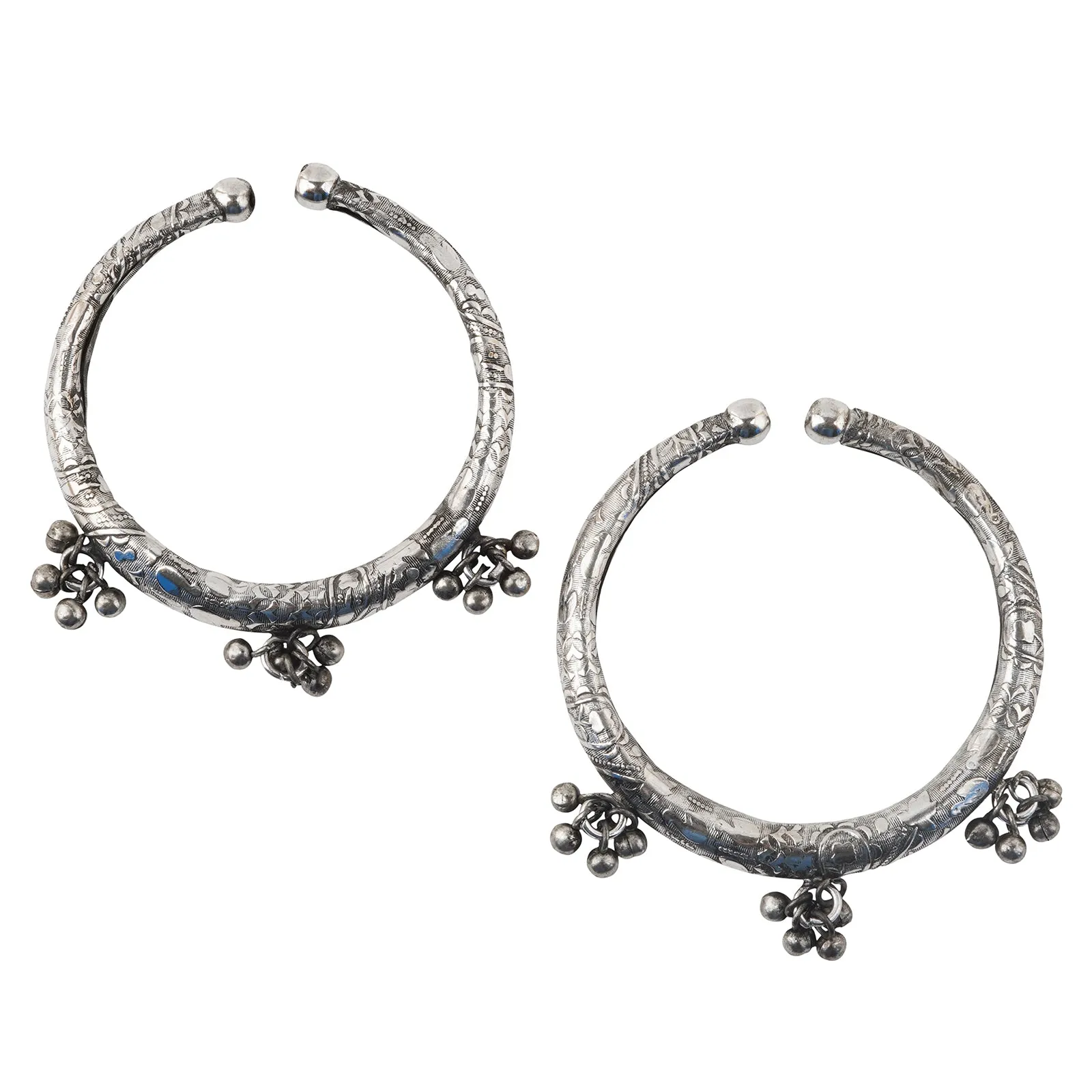 Teejh Bhanvi Silver Oxidised Anklet