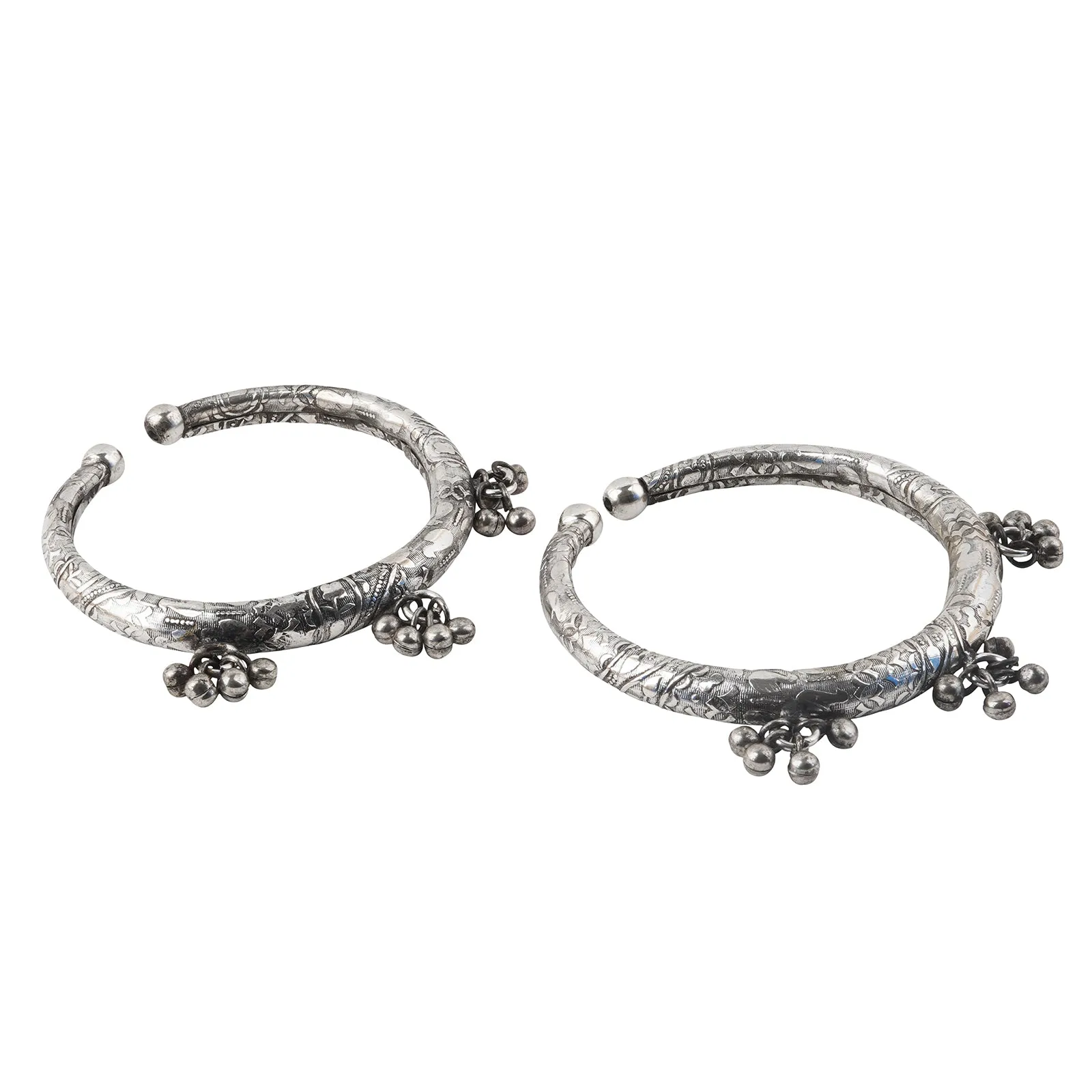 Teejh Bhanvi Silver Oxidised Anklet