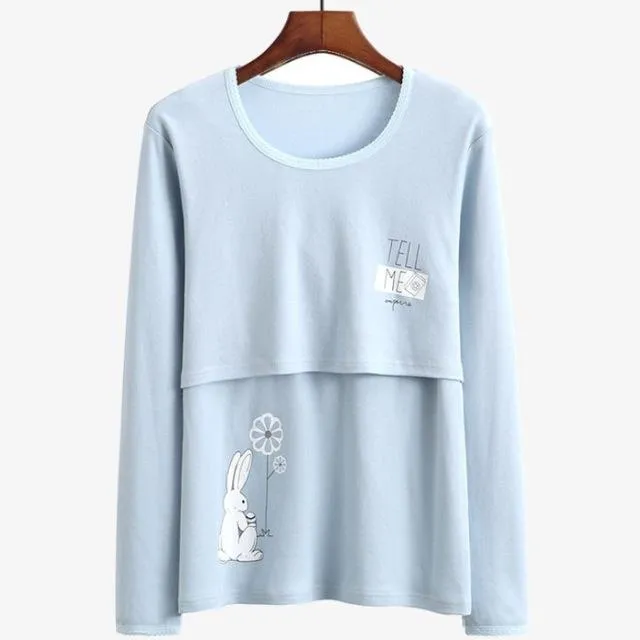 Teenster Maternity Clothes Long sleeve Undershirts for Pregnant