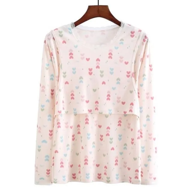 Teenster Maternity Clothes Long sleeve Undershirts for Pregnant