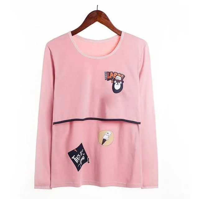 Teenster Maternity Clothes Long sleeve Undershirts for Pregnant
