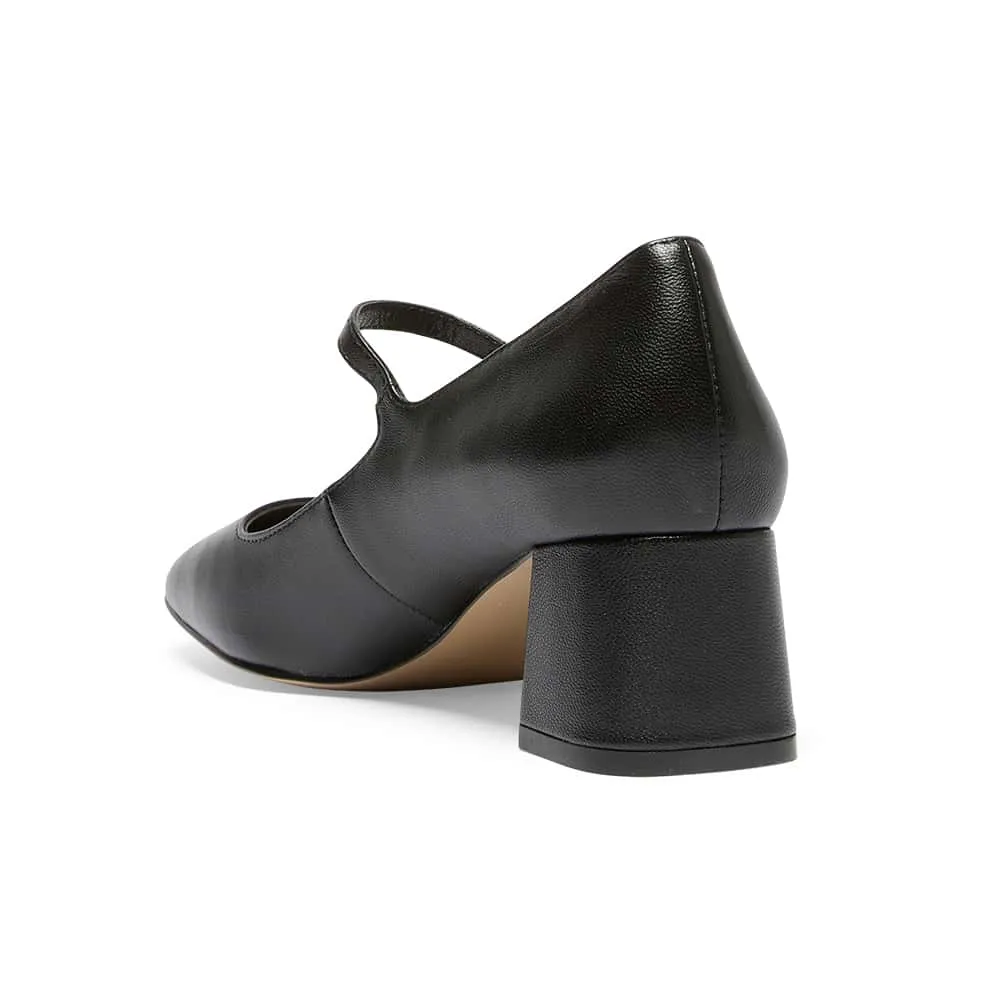 Tempt Heel in Black Leather