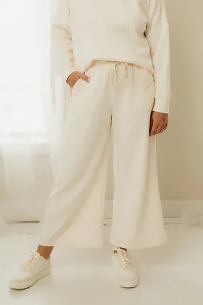 Textured Wide Leg Pants