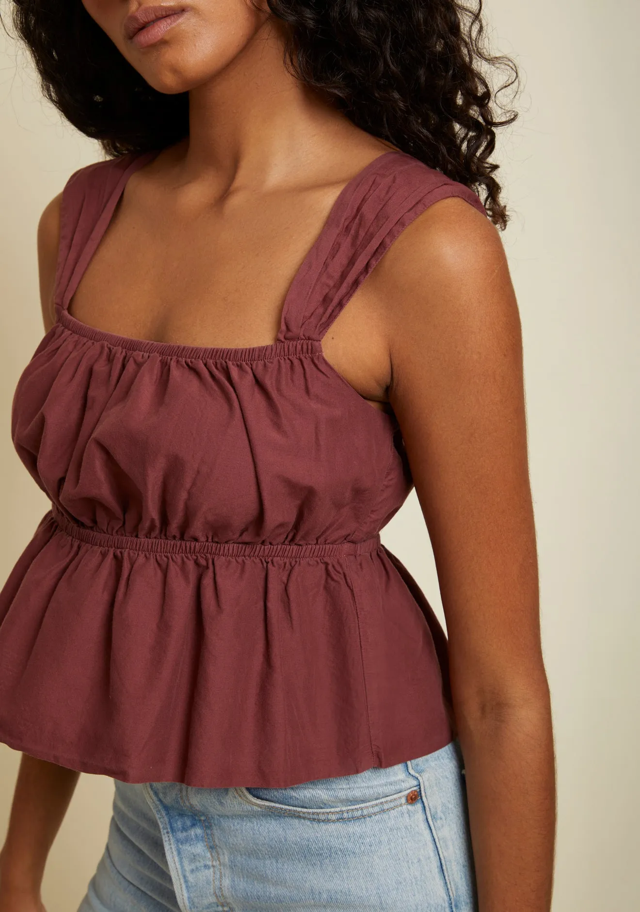 Thalia Elastic Crop