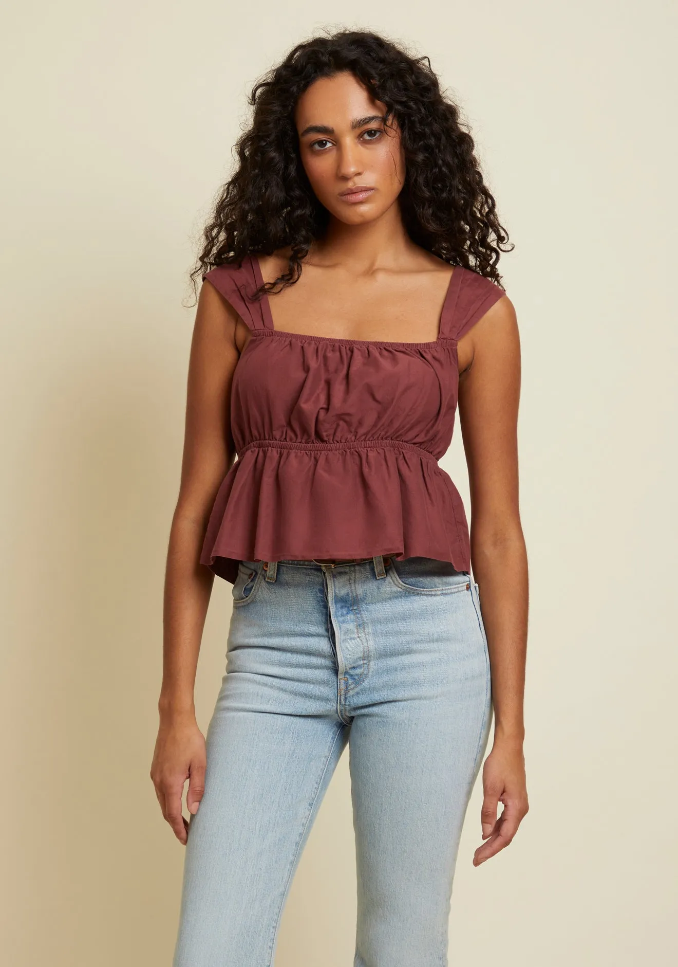 Thalia Elastic Crop