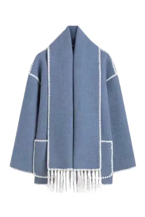 'Thalia' Wool Blend Scarf Jacket *8 Colors