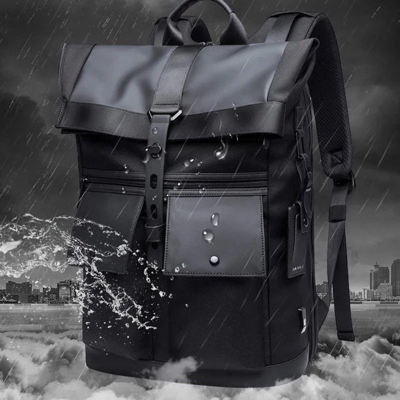 THE CLOWNFISH 15.6 inch Water Resistant Laptop Backpack - Anti-theft, Foldable | 30 L | Black