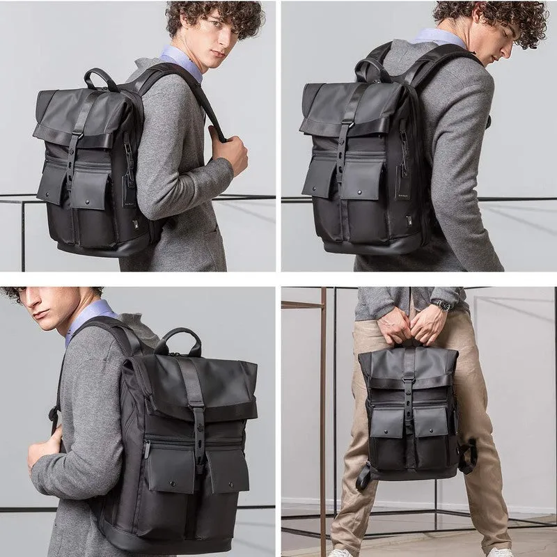 THE CLOWNFISH 15.6 inch Water Resistant Laptop Backpack - Anti-theft, Foldable | 30 L | Black
