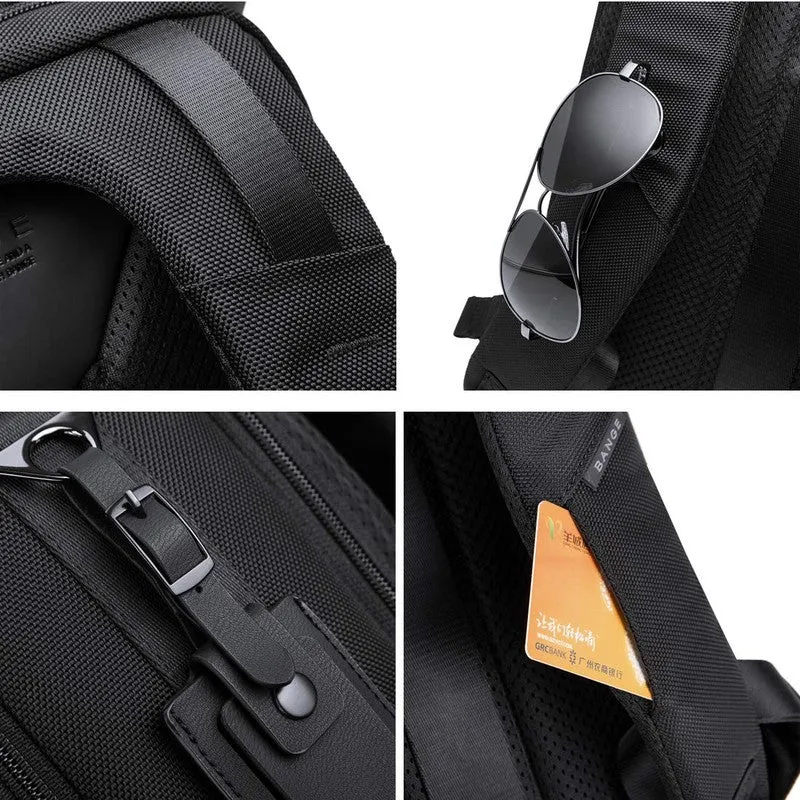 THE CLOWNFISH 15.6 inch Water Resistant Laptop Backpack - Anti-theft, Foldable | 30 L | Black
