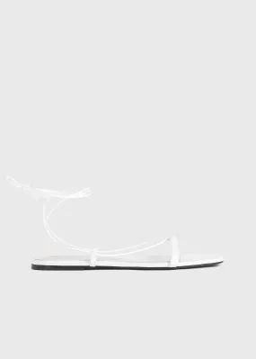 The Croco Tie Sandal white