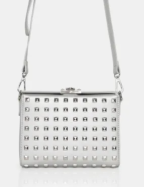 The Jose Silver PU Metal Studded Bag